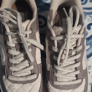Skechers Women's Athletic Shoes in Cream and Gray